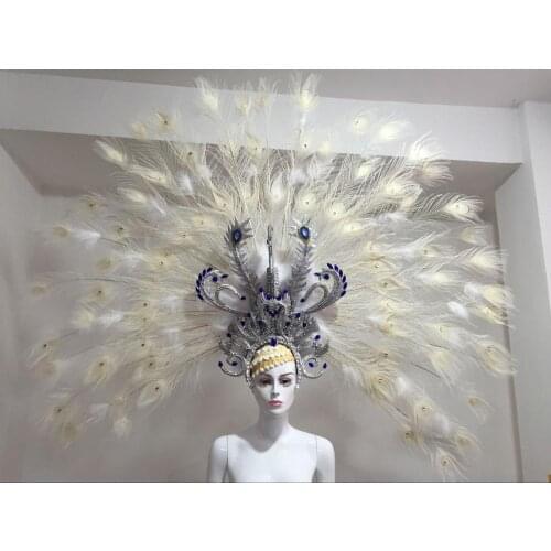Latin dance Samba accessories Fashion exquisite headdress feathers Delicate dance shows accessories Samba clothing