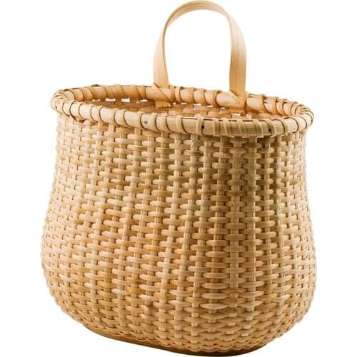 MIDOSHARK Small rattan storage basket with hanger Sundries storage decorative basket