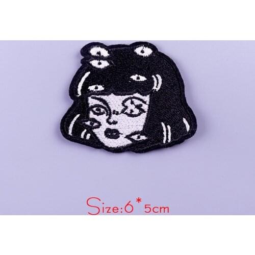 Cartoon Embroidered Patch For Clothing Iron On Patch For Clothes Unicorn Patch For Jacket Badges Diy Applique Lips Stripe Patch