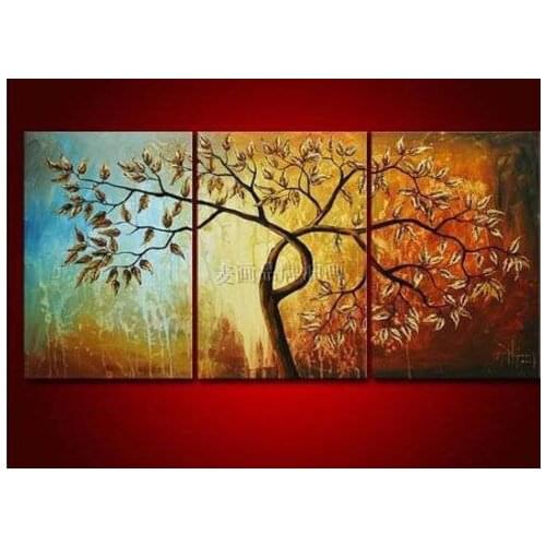 HUGE WALL DECOR MODERN ART OIL PAINTING ON CANVAS (No frame)3PC Abstract
