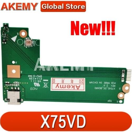 Original For Asus X75A X75V X75VD DC POWER BOARD X75VD_DC_BOARD REV:2.0 60-NC0DC1000 100% Tested Fast Ship