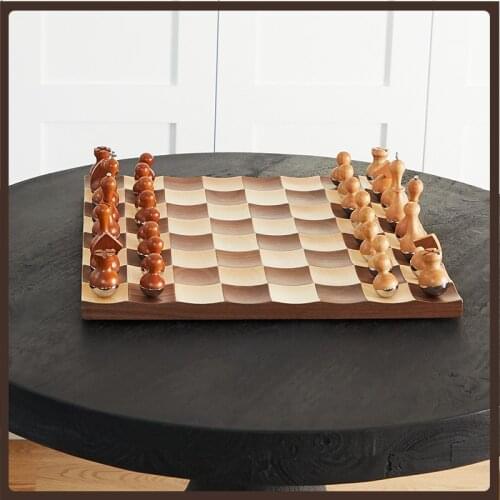 Luxury Chess Wooden Handmade Delicate Exquisite Tumbler Chess Piece 16 Inches Board Games Set Xadrez Jogo Family Friends Games