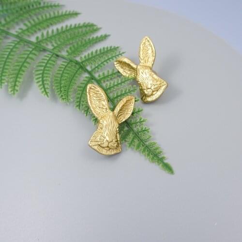 MFYS Rabbit shape Cabinet Pulls Handles Brass Knobs for Cupboard Drawer Dresser Closet Home Decor Knob Modern Furniture Hardware