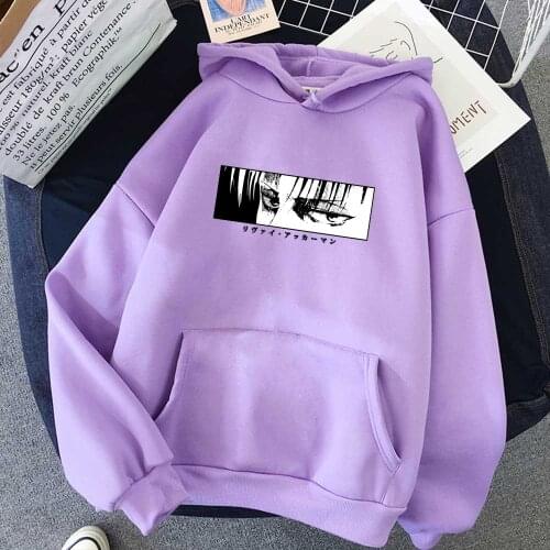 Hoodie Cool Anime Purple Hoodie Women Eyes Japanese Style Aesthetic Sweatshirt Pullover Tops for Ladies Streetwear Women