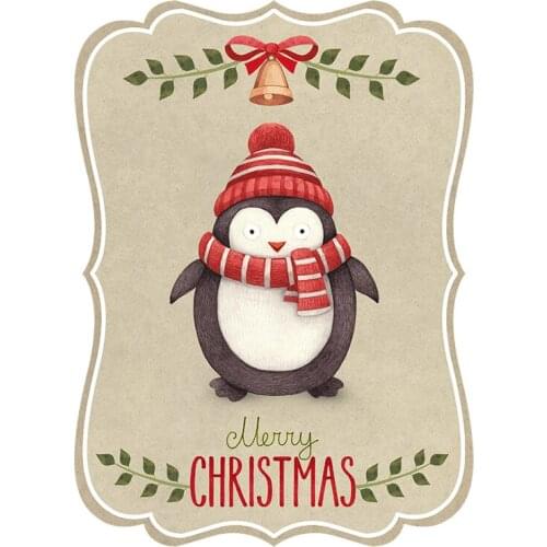 Three Ratels QC477 Christmas Decoration sticker Snowman Little penguin Color stickers for homedecoration