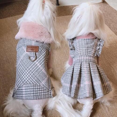 Thickening Warm Dog Coat Pet Clothes Vest For Winter Puppy Cat Dog Dress Jacket Couple Of Clothing XS-XL Pets Costume Pug TE8892