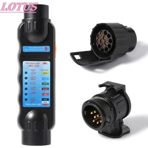 Mainly Durable Socket Tester Wiring Circuit Light Test Tool 12V 7-Pin Car Truck Trailer Plug