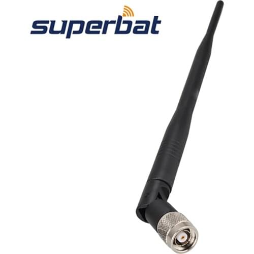 Superbat 2.4GHz 5.5dB Omni WIFI Antenna RP-TNC Plug for Wireless Router WLAN PCI Card Omnidirectional Rubber Aerial Booster