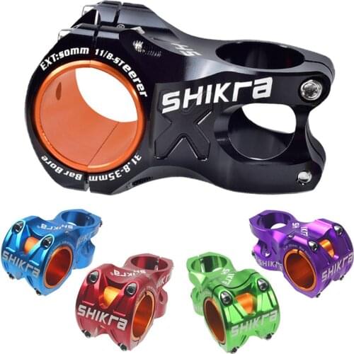 SHIKRA Bicycle Stem Mountain Road Bike Stem Ultralight Stem 35mm 31.8mm Handlebar Stem 50mm Bike Riser MTB AM XC DH Stem