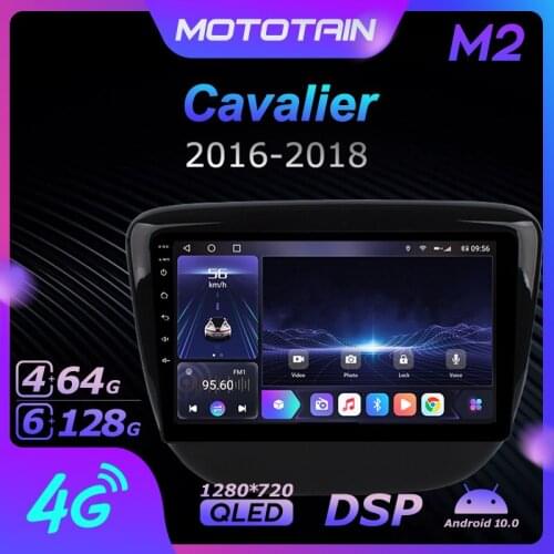 1280*720 Android 10.0 Mototain Car Multimedia Auto Radio for Chevrolet CAVALIER 2016 - 2018 4G LTE Audio GPS Player 8 Core