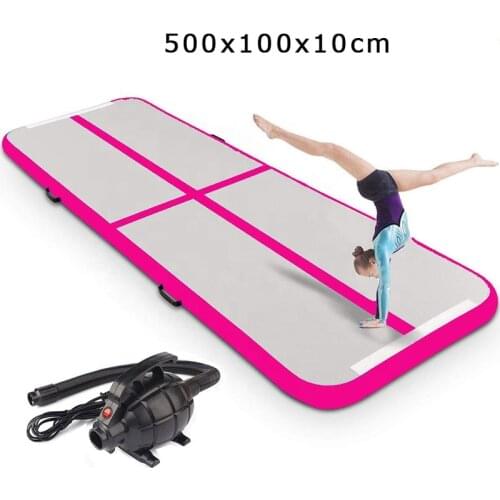 Free Pump Free Shipping Inflatable Tumbling Mat 3M/4M/5M Inflatable Air FloorAir Track With Pump Drop Stitch Material Gym Mat