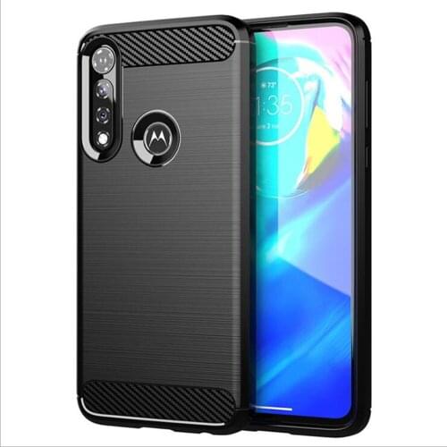 Carbon fiber Cover Shockproof Case For Motorola G G8 E6 E5 G6 G7 Play Plus Power One Macro Action E6s Zoom Cover Bumper Case