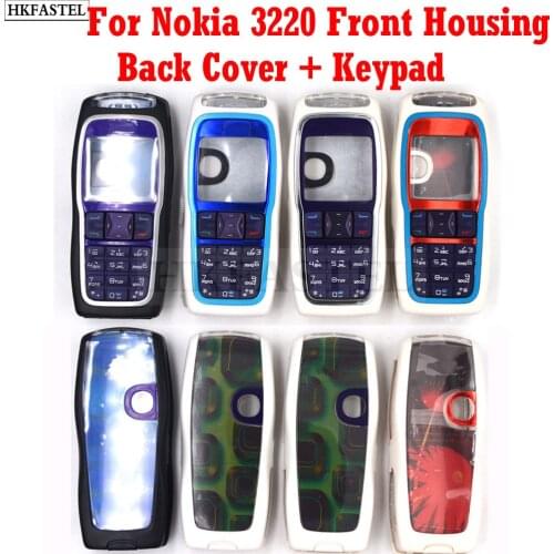 HKFASTEL 3220 Cover For Nokia 3220 Mobile Phone Front housing Back battery door Cover Case