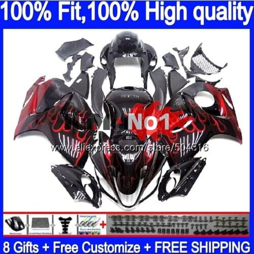 Injection For SUZUKI GSXR-1300 GSXR 1300 Hayabusa Red flames 30MC.56 GSXR1300 2008 2013 2014 2015 2016 08 13 14 15 16 Fairing