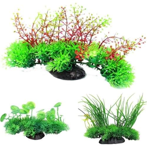 20CM Artificial Underwater Plants Aquarium Fish Tank Decoration Long-Leaf Plant Fake Green Water Grass Viewing Decorations