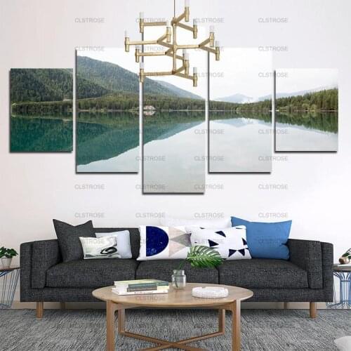 Beautiful Scenery Wall Decoration Poster 5Pcs Home Bedroom Living Room Art Irregular Decorative Canvas Painting Hd Printing