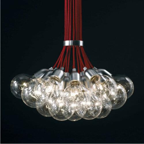 Red Idle Max Sea Urchins Glass Pendant Lamp Chandelier Ceiling Light 19 Lights Fixture LED Suspension Lamps PA0477