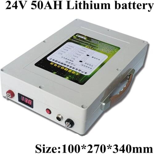 Lithium Ion Battery 24V 50Ah-100Ah 3.7v Cell with Bms for Camping Night Market Outdoor + 29.4V 5A Charger