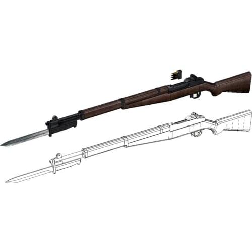 M1 Garland Paper Model Weapon Gun 3D Three Dimensional Handmade Drawings Gun Military Assembly