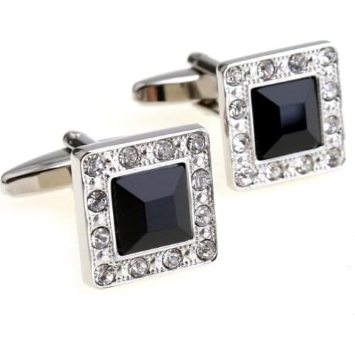 MOQ 5pairs crystal series male square cufflinks nail sleeve 155709 free shipping cufflinks wholesale