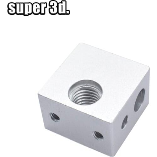 MK2 Aluminum Heating block with brass protection sleeve for 3D printer MK10 MK2 extruder 20*20*13 M7 Thread