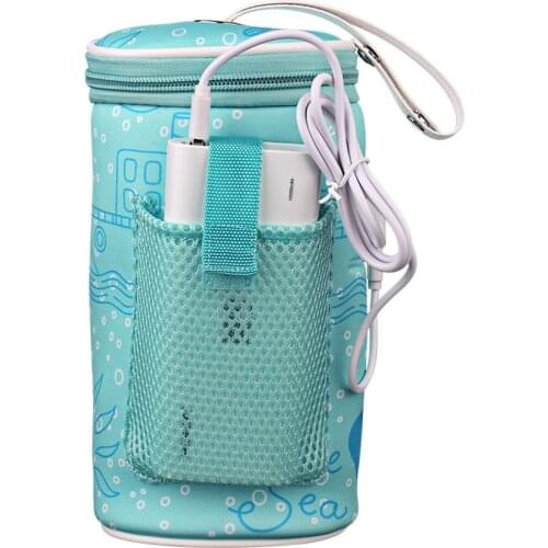 Ewborn Feeding USB Baby Bottle Warmer Heater Insulated Bag Travel Cup Portable In Car Heaters Drink Warm Milk Thermostat Bag