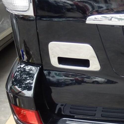 Car Rear trunk Cover Door handle cover Trim Sticker Car Styling Fit For Toyota Prado FJ120 2003-2009