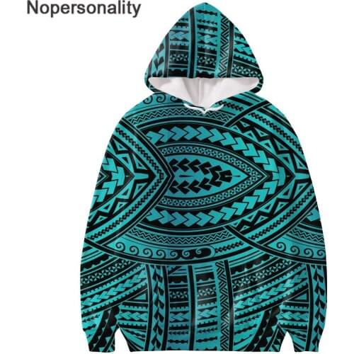 Nopersonality Women Polynesian Style 3D Printed Hoodies Popular Stylish Hooded Sweatshirt Autumn Hoodie Sweatshirt for Teenager