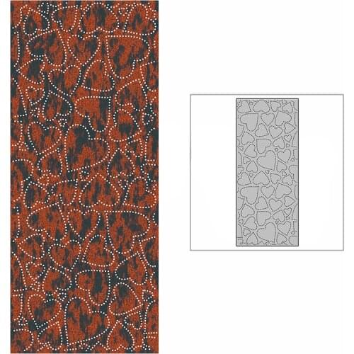 New Slim Spotted Full of Love Hearts Plate Craft Embossing Mold 2021 Metal Cutting Dies for DIY Scrapbooking Album Card Making