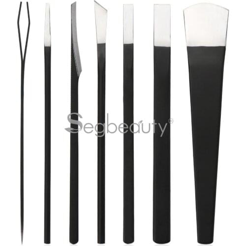 Segbeauty Pedicure Knife 7pcs Professional Pedicure Nail Knife Set with Storage Bag High Manganese Steel Toenail Knives Cuticl
