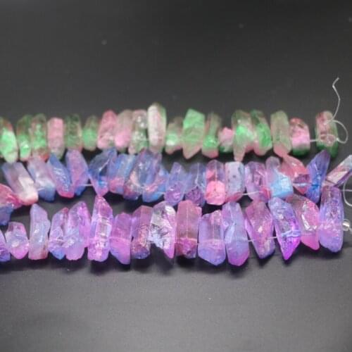 8''2lot Nautral Stone Necklace Pendant Polish Crystal Quartz Bullet Hexagonal Point Pendulum Column Reiki Healing Chakra Jewelry