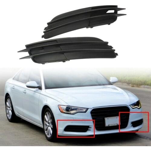 Car Front Bumper Lower Grille Fog Light Grill Grille Cover Trim For- A6L C7 2012-2015 4G0807681/4G0807682 AU1038124