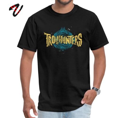 CasualNormal Short Hellboy Tops T Shirt Summer Prevalent O-Neck 100% UFO Tops Tees Men T Shirts Trollhunters