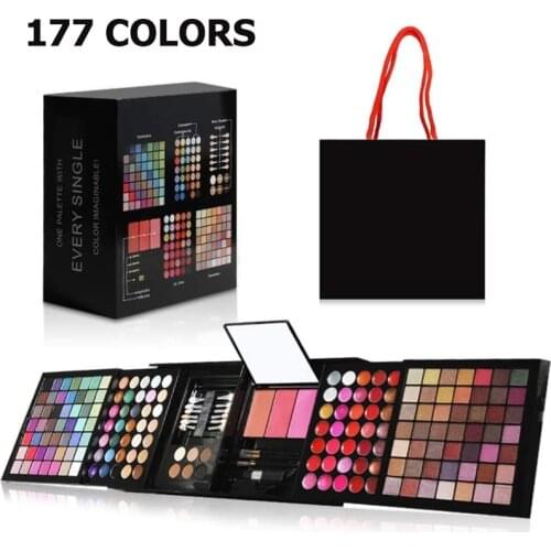 Professional 177 Color Eyeshadow Palette Makeup Cosmetic Sets Lip Gloss Blush Concealer Beginner Maquillage Brush Makeup Kit