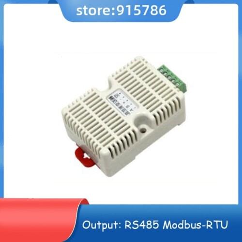 Industrial grade rails temp humidity transmitter RS485 modbus rtu Temperature and humidity monitor 35mm rail 10-24V
