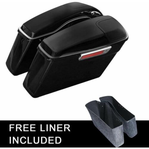 Motorcycle Saddlebag W/ Cutout Speaker Grill For Harley Touring FLT FLHT Electra Street Glide Road King 2014-2019