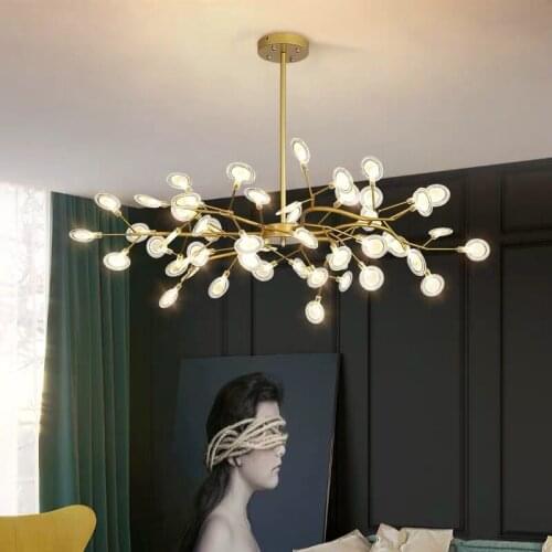 2021 Modern Firefly LED Chandelier Light Tree Branch Pendant Lamp For Home Living Room Bedroom Kitchen Decorative Hanging Lamp