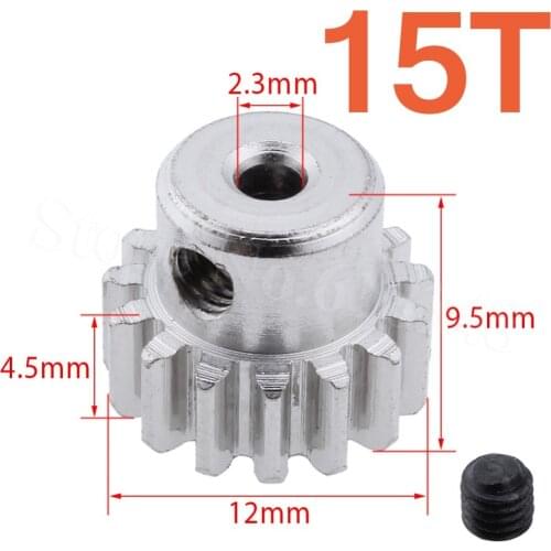 Steel Metal Motor Pinion Gear 15T Teeth For RC 1/18 WLtoys A959-B A969-B A979-B K929-B Car Accessories