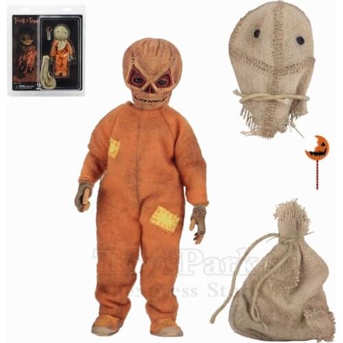 Trick R Treat Sam Clothed 8" Scale Action Figure With Bag & Lollipop Halloween 2007 Classic Film Movie NECA Toys Collection Doll