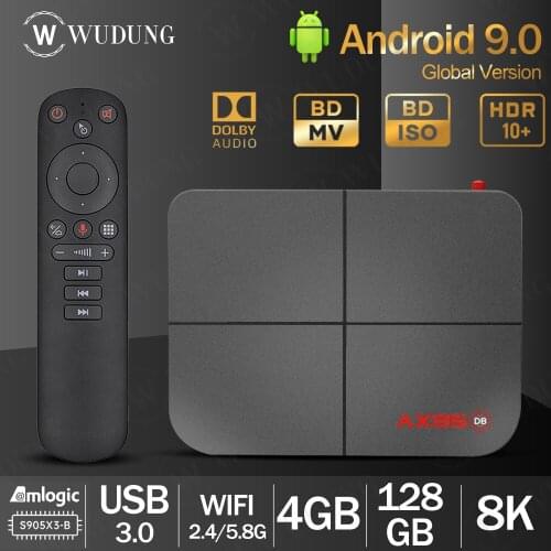 2020 Newest AX95 TV Box Android 9.0 Amlogic S905X3 4GB 128GB Support Dolby BD MV 2.4G 5G Dual Wifi 4K HD Set Top Box VS X96 MAX