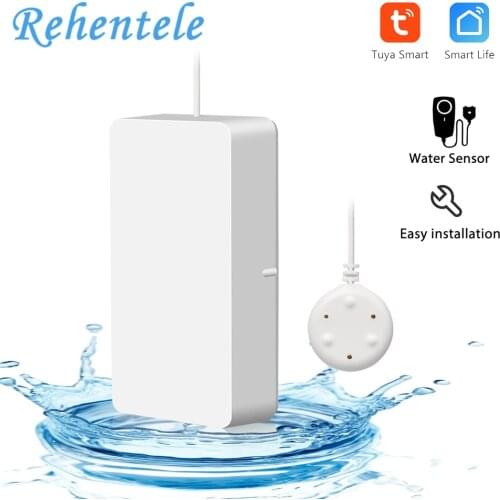 Tuya WiFi Smart Water Sensor Home Leak Detector Flood Water Leakage Alarm Overflow Security Alarm System Work With Alexa Google