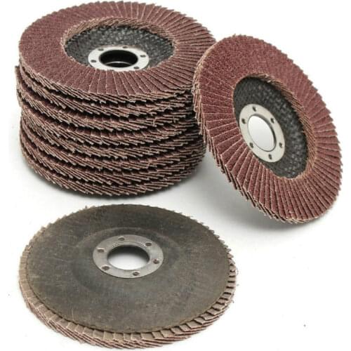 10PCS Multi-Size Industrial Quality 4"Inch Calcined Wheel Flap Disc