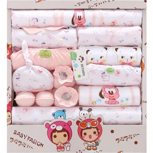18 Pcs/lot Fashion Newborn Baby gift Sets Infant Clothing Unisex baby boy and girl Suits Baby Outfits For 0-24 Month Wear TZ-005