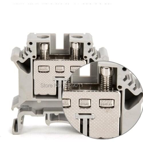 20PCS UK-16N Mounted Screw Clipping Terminal Block 16.0mm square general purpose terminal connection board