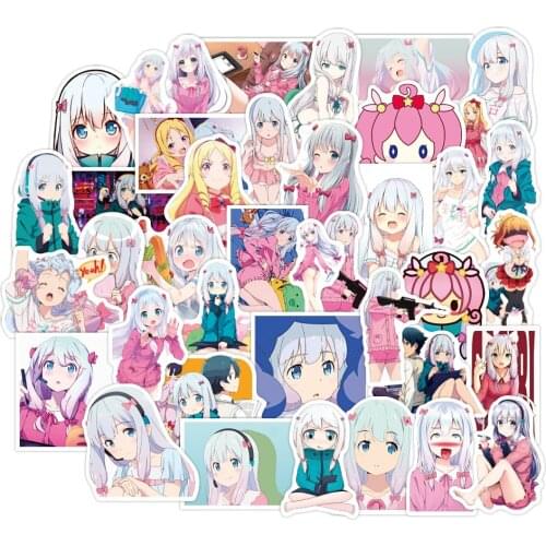 50Pcs Eromanga teacher Anime Stickers Cute Kawaii Izumi Sagiri Scrapbooking Sticker Anime Girls Stickers For Laptop Fridge Phone