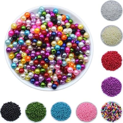 50Pcs/Set High Quality 8mm Pearl Cabochon Round Mix Colors Pearl Imitation Acrylic Beads Jewelry Findings DIY Phone Case #256441