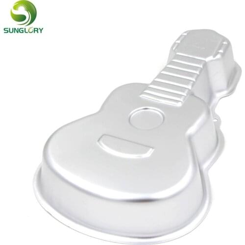 Aluminium Guitar Cake Tin Fondant DIY Large Baking Pan Cake Pan Musical Instruments Cake Mold Baking Tools For Cakes Bakeware