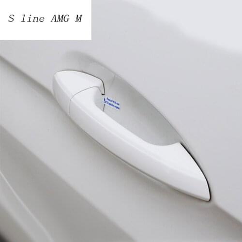 Car Styling outer Door Handle Cover Trim Door Bowl Stickers Protective film For Mercedes Benz A GLA CLA B Class W176 X156 C117