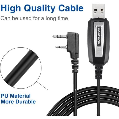 Baofeng CH340 USB Programming Cable For Win10 Radio Baofeng UV-5R UV-82 BF-888S GT-3 Walkie Talkie Portable Ham Radio