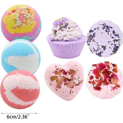 MOLF 7Pcs Special Shape Bath Bombs Gift Set with Essential Oils Spa Bubble for Women Birthday Mothers Day
